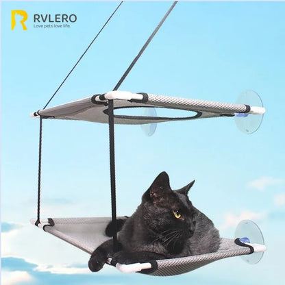 Cat Hammock Window Bed Kitten Sunny Seat Hanging Mount Beds Cat Sofa Double-Decker Tunnels Suction Cup Wall Pet Hanging Winter
