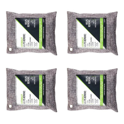 4Pcs Bamboo Charcoal Bag Activated Odor Absorber Air Purifying Deodorizer for Car Home Pet Area Chemical