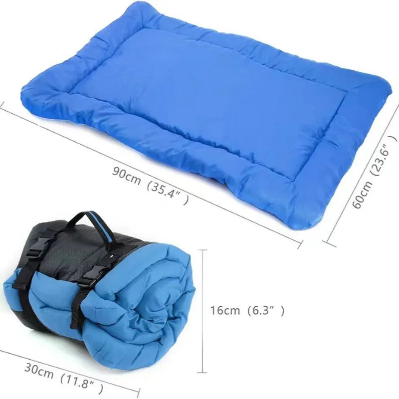 Portable Waterproof anti Slip Pet Bed Cushion Washable Foldable Puppy Kennel Sofa Bench Dog Outdoor Matteress Pet Supplies
