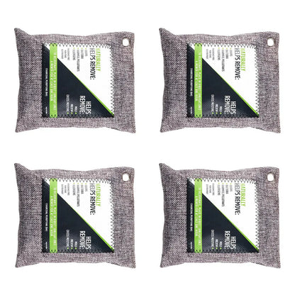 4Pcs Bamboo Charcoal Bag Activated Odor Absorber Air Purifying Deodorizer for Car Home Pet Area Chemical