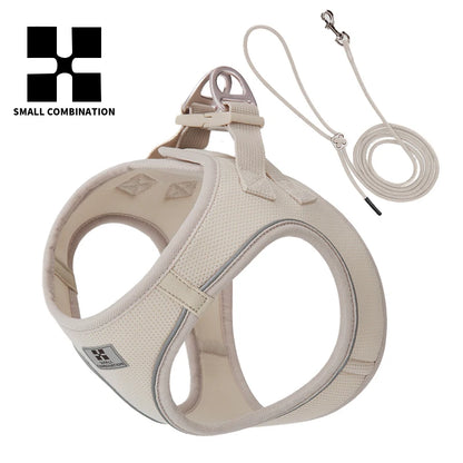 Dog Harness Leash Set for Small Medium Dog Adjustable Reflective Puppy Cat Harness Pet Vest Chihuahua Dachshund Outdoor Walking