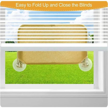 Cordless Cat Hammock for Sunbathing Hanging Cat Bed Summer Suction Cup Glass Mounted Foldable Breathable Cat Bed Frame Supplies