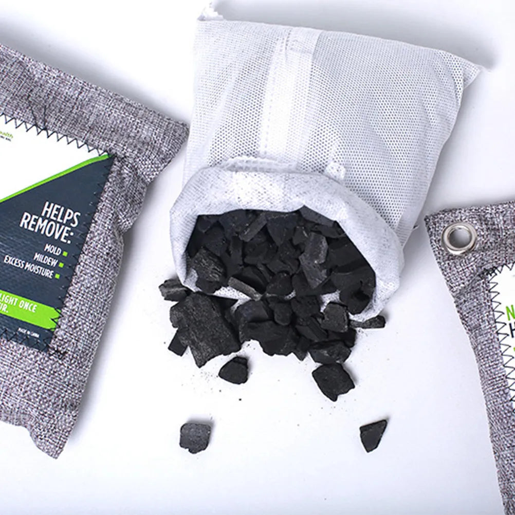4Pcs Bamboo Charcoal Bag Activated Odor Absorber Air Purifying Deodorizer for Car Home Pet Area Chemical