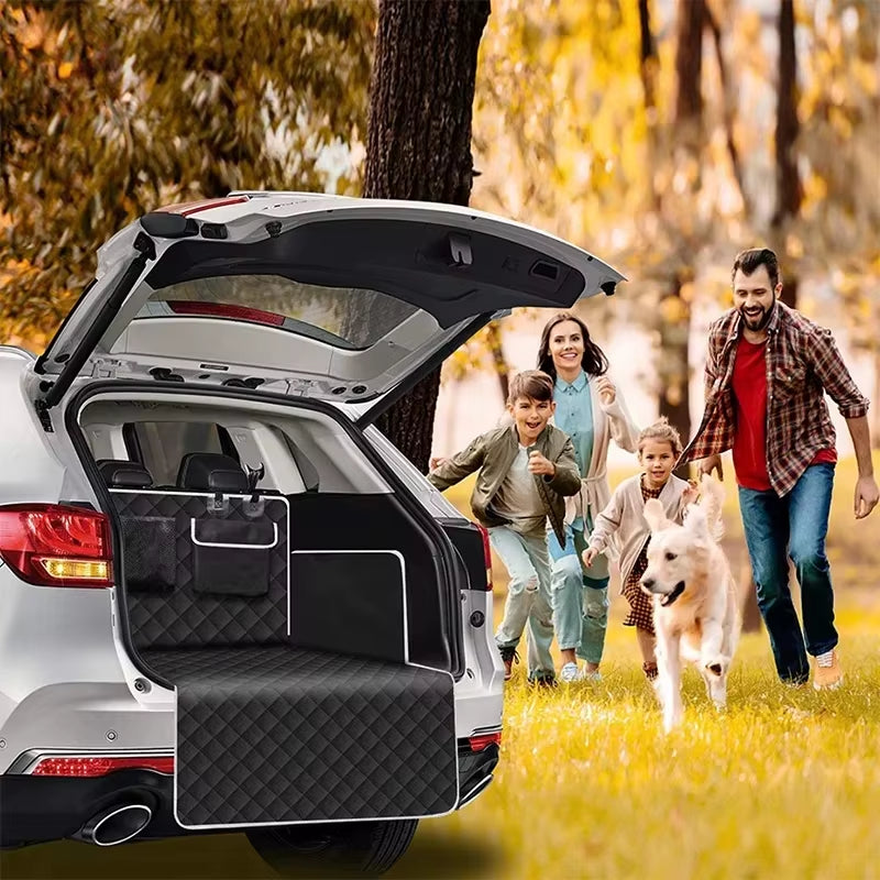 Waterproof Dog Car Seat Cover & Trunk Liner Back Seat Wear-Resistant Oxford Cloth Pet Hammock Mat for Small Medium Large Dogs